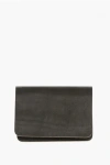 Attachment Solid Color Leather Wallet In Black