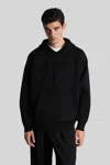 Attachment Sweatshirt In Black Wool In Black