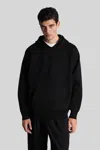 Attachment Sweatshirt In Black Wool In Black
