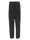Attachment Drawstring-waistband Wool Trousers In Grey