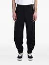 Attachment Black Drawstring Trousers In Black