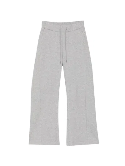 Attachment Veloup Jersey 3d Track Wide-leg Pants In Gray