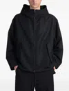 Attachment Casual Jacket In Black Wool In Black