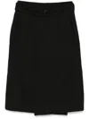 Attachment Wrap Skirt In Black