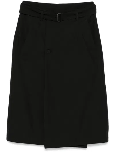 Attachment Wrap Skirt In Black