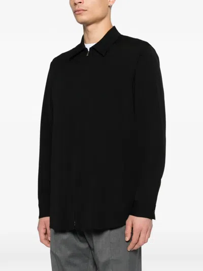 Attachment Zip Shirt In Black