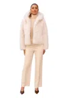 Attentif-paris Short Coat In Faux Fur Long With Hood Woman Attentif Paris In Burgundy