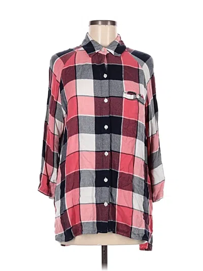Pre-owned Attention 3/4 Sleeve Button Down Shirt In Pink
