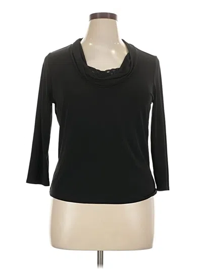 Pre-owned Attention 3/4 Sleeve Top Black Cowl Neck Tops