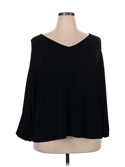 Pre-owned Attention 3/4 Sleeve T-shirt In Black