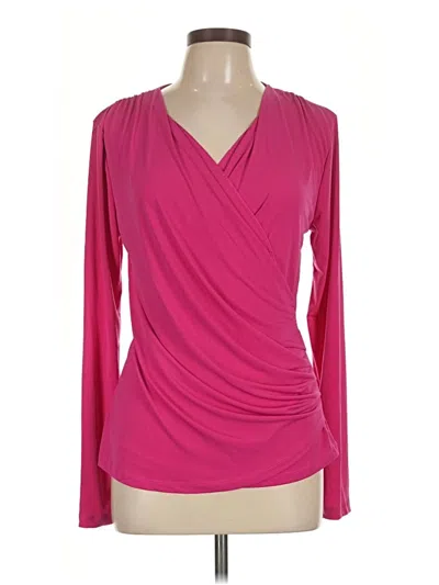 Pre-owned Attention 3/4 Sleeve T-shirt In Pink