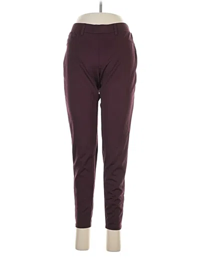 Pre-owned Attention Active Pants In Burgundy