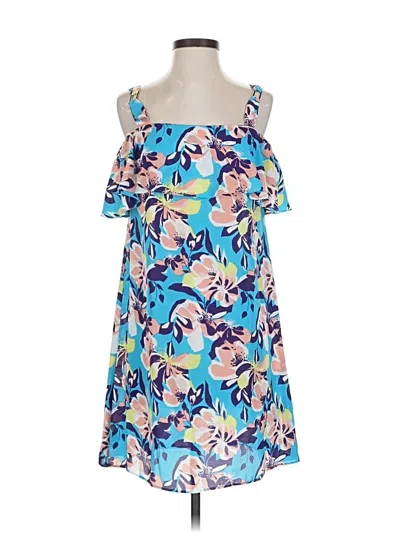 Pre-owned Attention Casual Dress In Blue