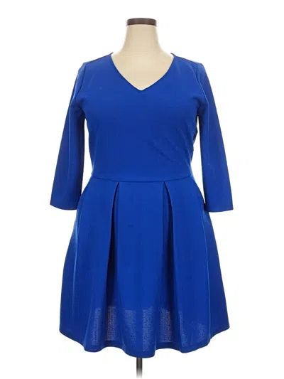 Pre-owned Attention Casual Dress In Blue