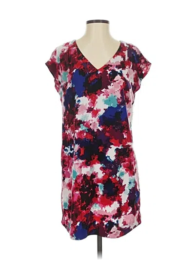 Pre-owned Attention Casual Dress In Burgundy