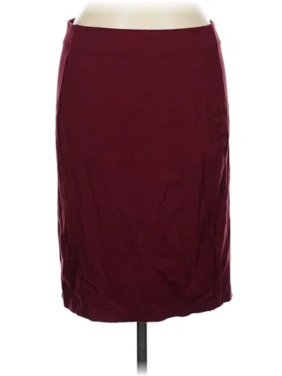 Pre-owned Attention Casual Skirt In Burgundy