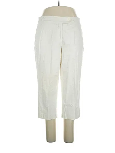 Pre-owned Attention Linen Pants In White