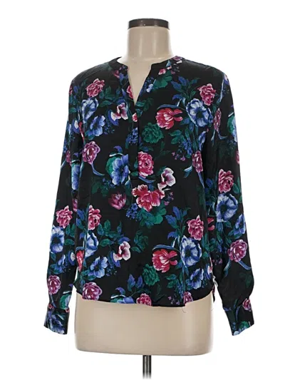 Pre-owned Attention Long Sleeve Blouse In Black