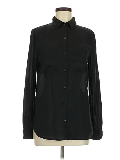 Pre-owned Attention Long Sleeve Blouse In Black