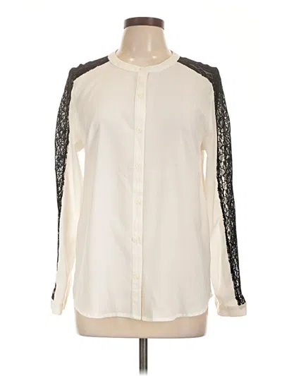 Pre-owned Attention Long Sleeve Blouse In Ivory