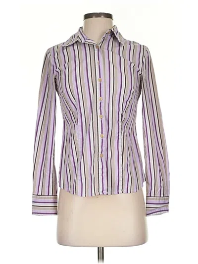 Pre-owned Attention Long Sleeve Blouse In Purple