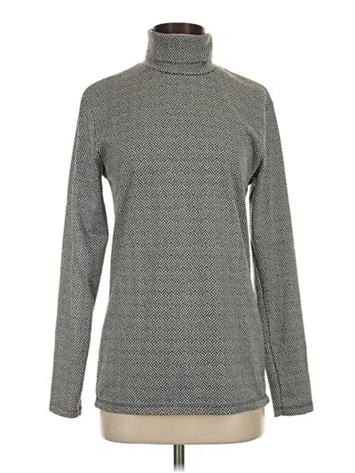 Pre-owned Attention Long Sleeve Top Gray Turtleneck Tops