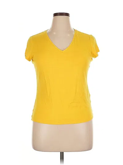 Pre-owned Attention Short Sleeve T-shirt In Yellow