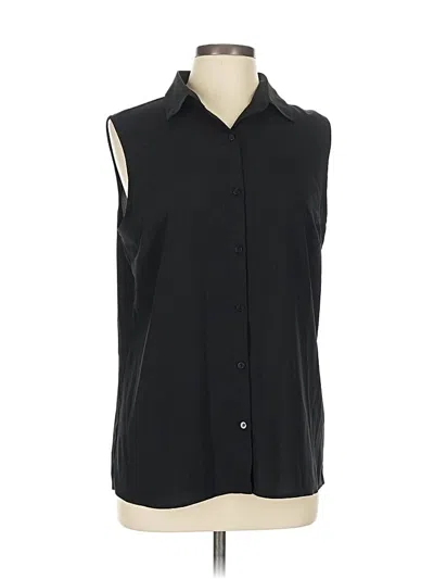 Pre-owned Attention Sleeveless Blouse In Black