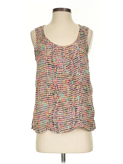 Pre-owned Attention Sleeveless Blouse In Gray