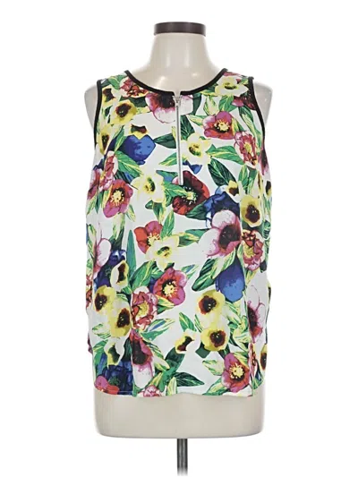 Pre-owned Attention Sleeveless Blouse In Green