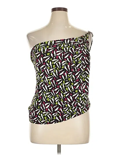 Pre-owned Attention Sleeveless Blouse In Green