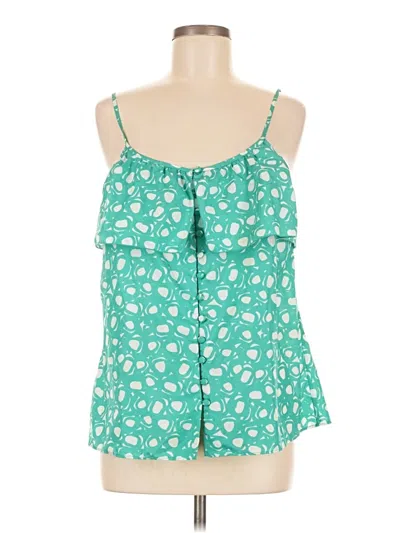 Pre-owned Attention Sleeveless Blouse In Green
