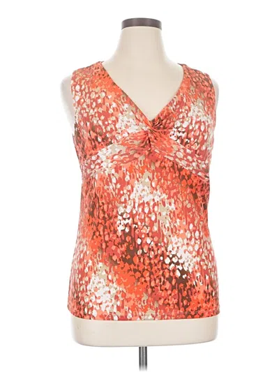 Pre-owned Attention Sleeveless Blouse In Orange