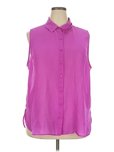 Pre-owned Attention Sleeveless Blouse In Purple