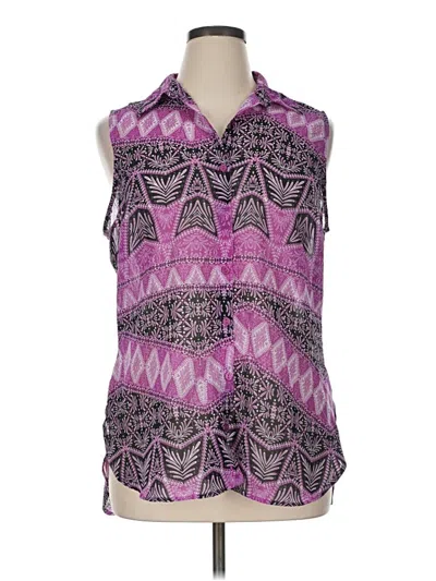 Pre-owned Attention Sleeveless Blouse In Purple