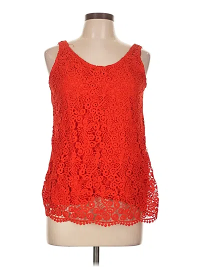 Pre-owned Attention Sleeveless Blouse In Red