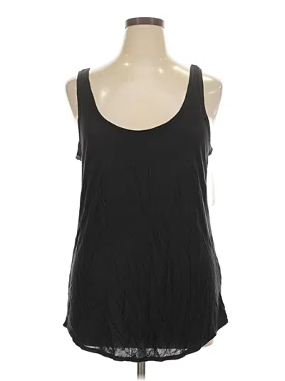Attention Sleeveless Top Black Scoop Neck Tops