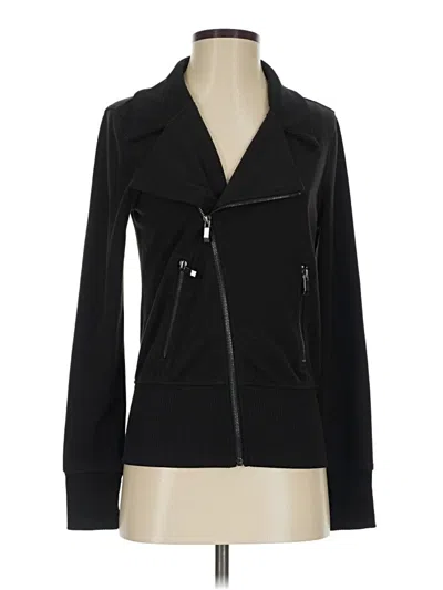 Pre-owned Attention Zip Up Hoodie In Black