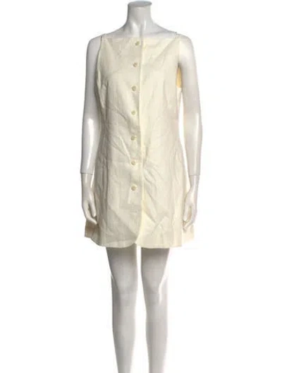 Pre-owned Attersee Bateau Neckline Mini Dress W/ Tags In Neutral