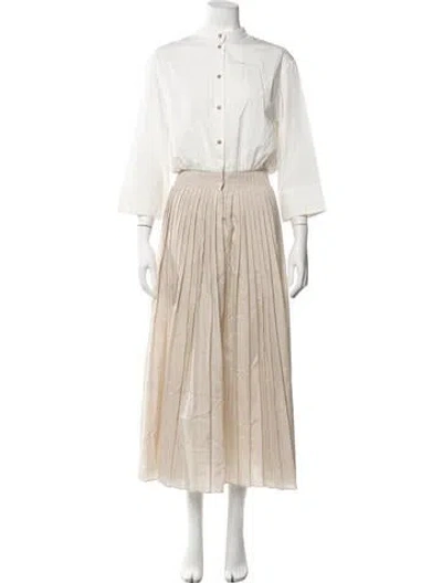 Pre-owned Attersee Cashmere Long Dress In Neutrals
