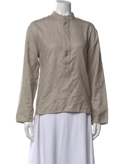 Pre-owned Attersee Cashmere Long Sleeve Top In Neutrals