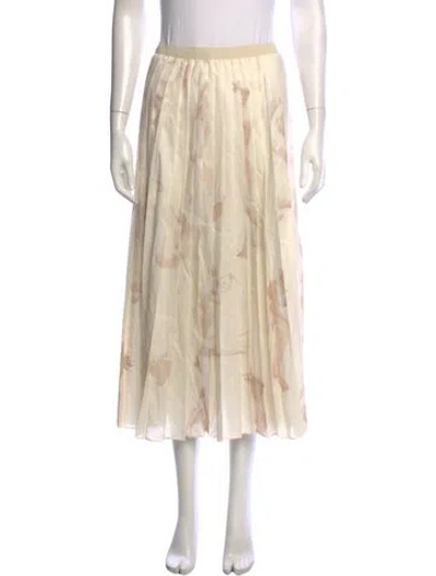 Pre-owned Attersee Cashmere Midi Length Skirt In Neutrals