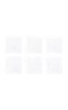 Attersee Clover Cocktail Napkin Set Of Six In White