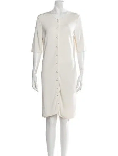 Pre-owned Attersee Crew Neck Knee-length Dress In Neutrals