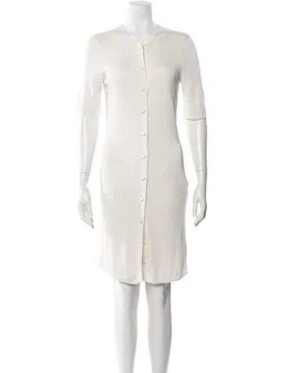 Pre-owned Attersee Crew Neck Knee-length Dress W/ Tags In Neutral