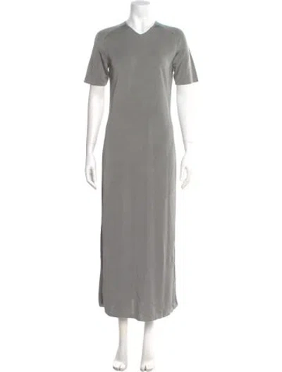 Pre-owned Attersee Crew Neck Long Dress In Blue