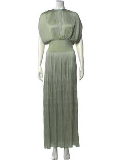 Pre-owned Attersee Crew Neck Long Dress In Green