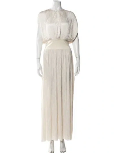 Pre-owned Attersee Crew Neck Long Dress In Grey