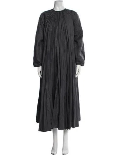 Pre-owned Attersee Crew Neck Long Dress In Multicolor