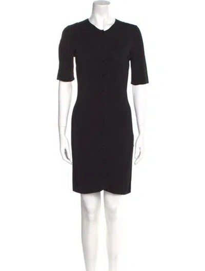Pre-owned Attersee Crew Neck Mini Dress In Black